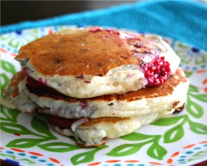 Raspberry Ricotta Pancakes