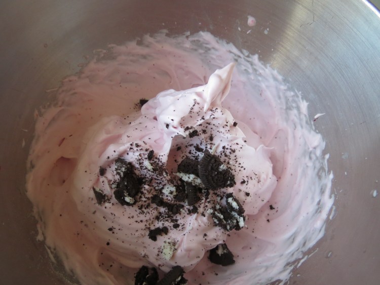 Oreo kex í jarðarberjaflöffi