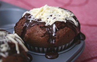 Chocolate-coconut-muffins