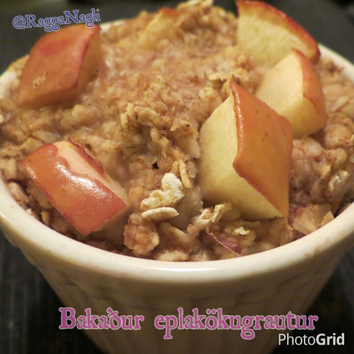 Bakaður eplakökugrautur merktur